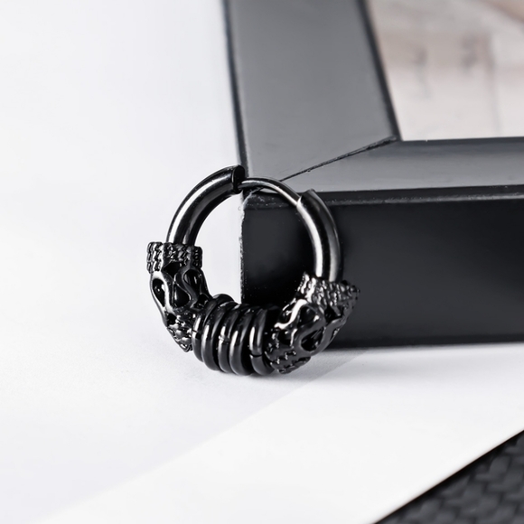 1 Piece Hoop Mens Earrings Small Circle Hip Hop - Picture 1 of 13